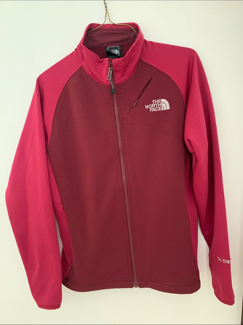 The North Face Kids Two-Tone Raspberry & Cranberry Fleece Jacket
